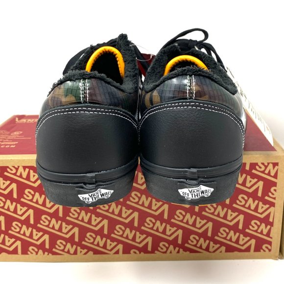 VANS Old Skool MTE Men's Leather Black Green Camo Khaki Size 11.5 VN0A348F2TI - Picture 8 of 10